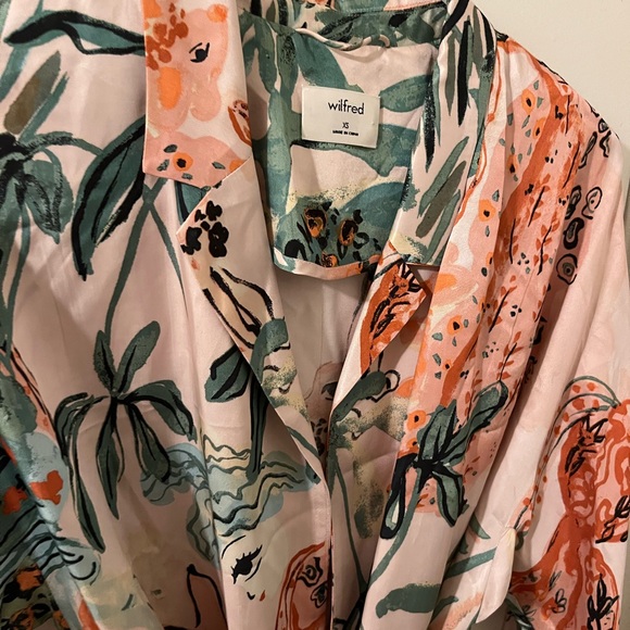 Wilfred 2 Piece Melon Print Pant Suit Size Small - Picture 3 of 7